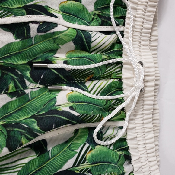 Rebecca Minkoff Valencia Palm Print Silk Shorts - Picture 4 of 7